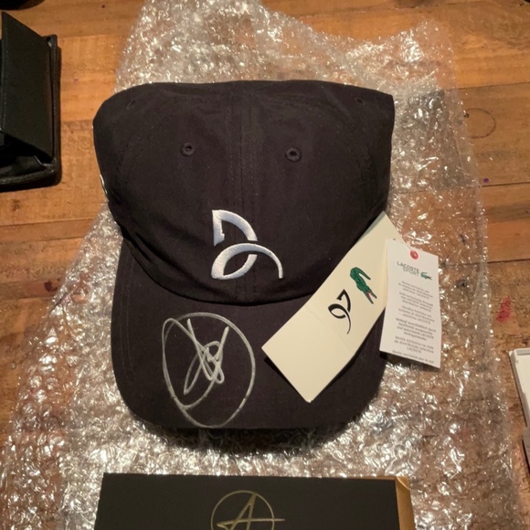 Novak Djokovic Autographed Lacoste Hat. NWT